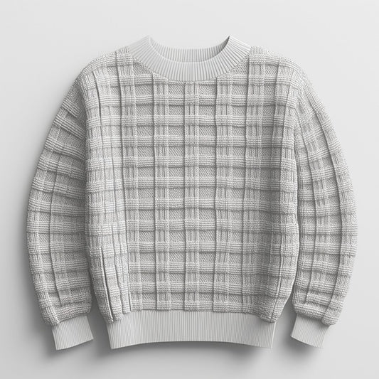 Gridlock Plaid Sweater - Fancozy