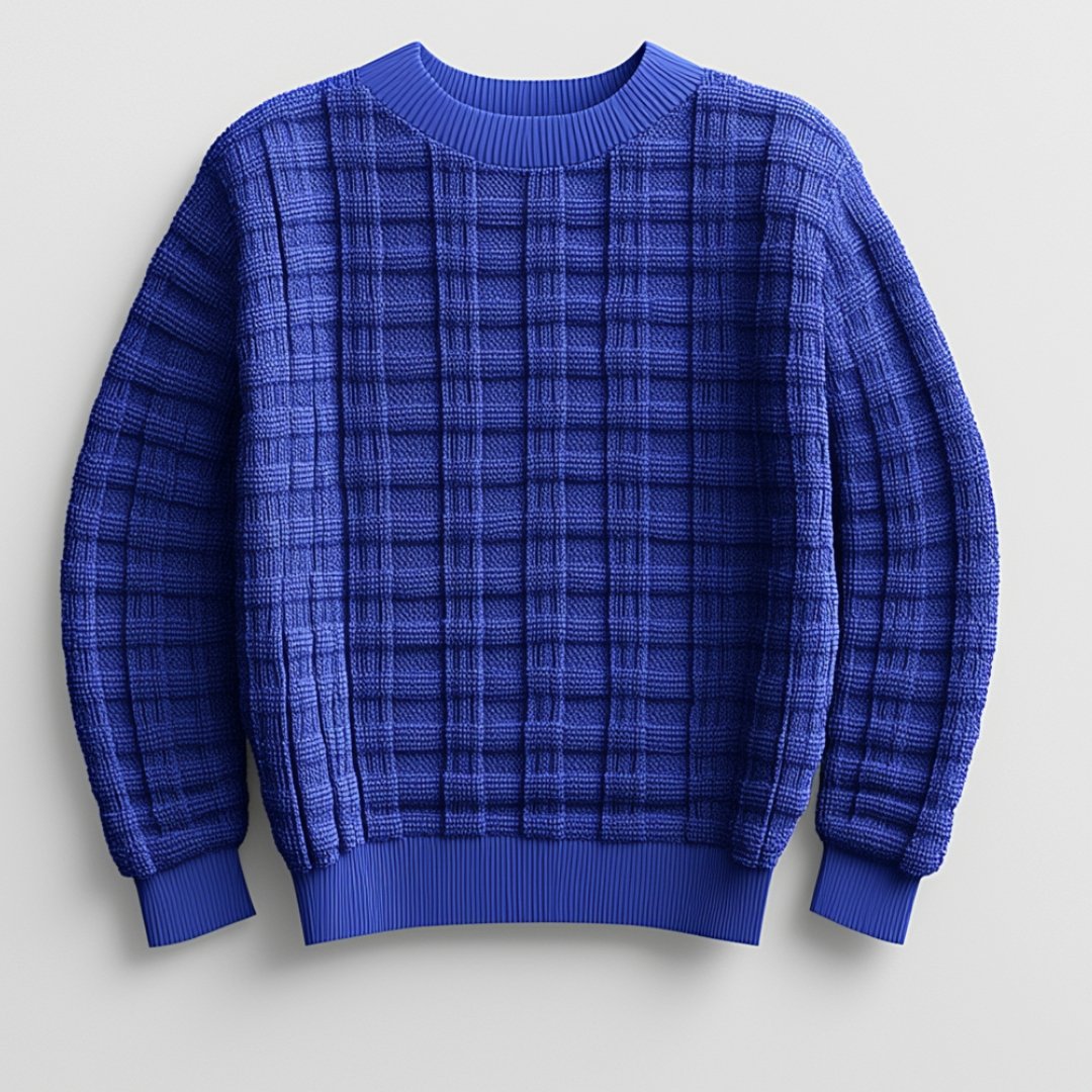 Gridlock Plaid Sweater - Fancozy