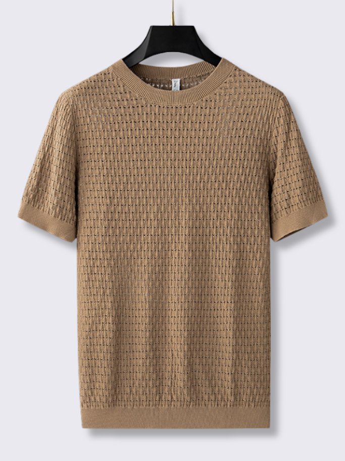 Mesh Knit Tee - Fancozy