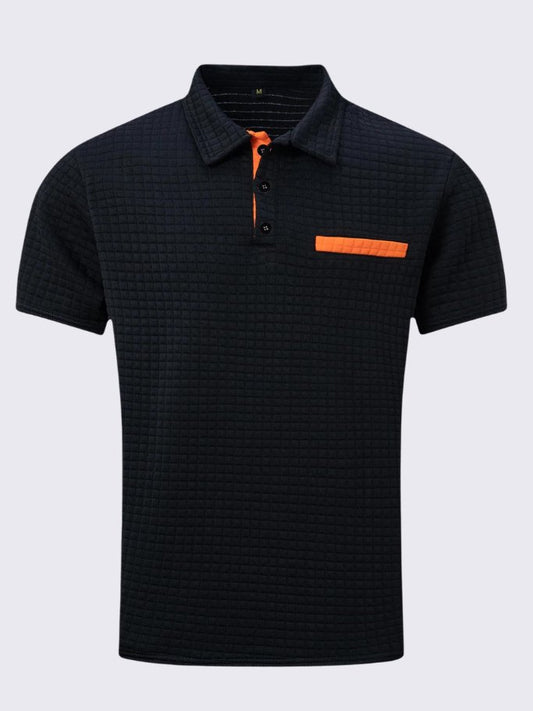 Quilted Texture Polo - Fancozy