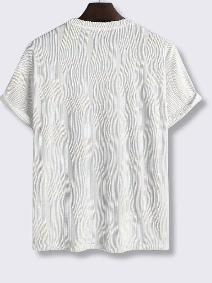 Wave Pattern Tee - Fancozy