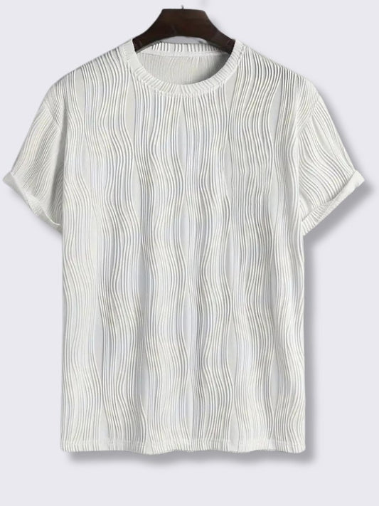 Wave Pattern Tee - Fancozy